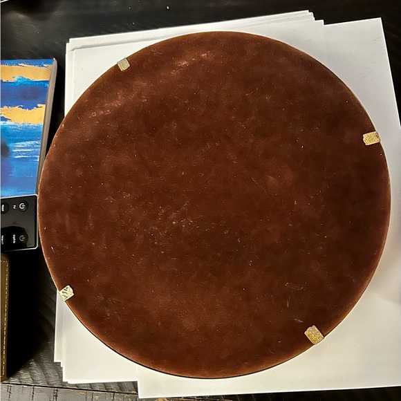 ANTIQUE Vanity tray with mirror on bottom with felt on all the back - Picture 5 of 5